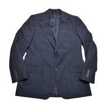 Ralph Lauren Polo University Club Blazer Mens 42R Blue Pinstripe 2 Button Jacket