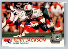 1992 Pro Set #558 Keith Jackson Miami Dolphins