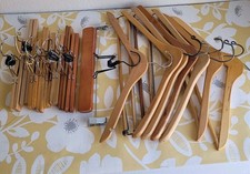Vintage Wooden Hangers 16 Heavy Duty Skirt Suit Pant Dress 1 Shoreham Hotel