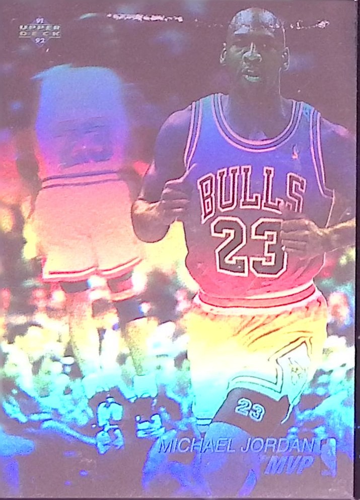 1991-92 Upper Deck #AW4 Michael Jordan Award Winner Holograms HOF NBA Bulls Card
