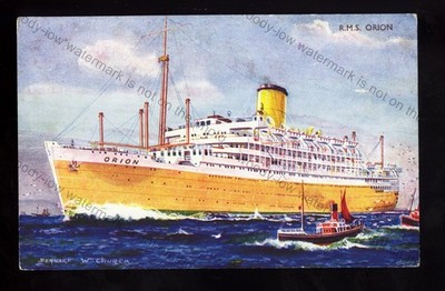 LS4732 - Orient Line Liner - Orion - bt.'35 - Künstler Bernard W Kirche - Postkarte