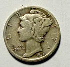 1936 Mercury Dime