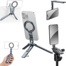 Aluminum Magnetic Phone Holder Tripod Mount with Hook for iPhone 17 16 15 14 13