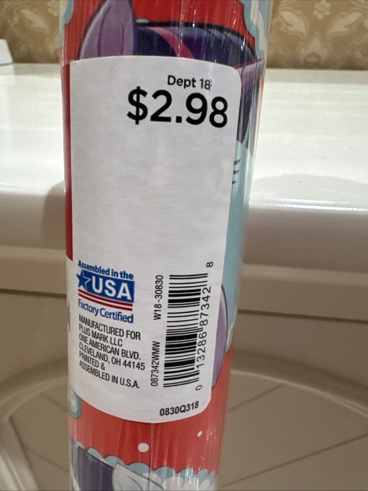 NUEVO Papel de Envolver Regalo Navidad My Little Pony 70 Sq. Ft. Foto 4 de 4