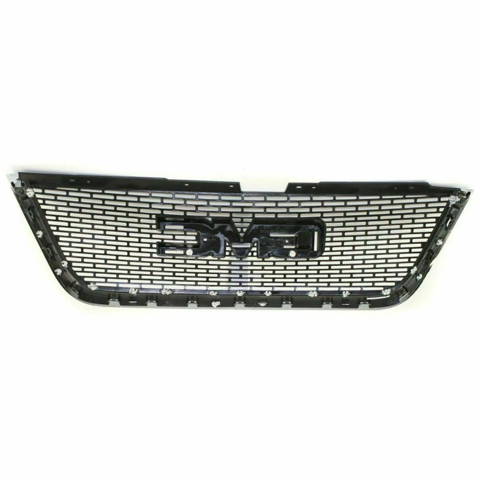 FT Grille Black W/ Chrome Molding fits 2007 2008 2009 2010 2011 2012 GMC Acadia - Image 2 of 2