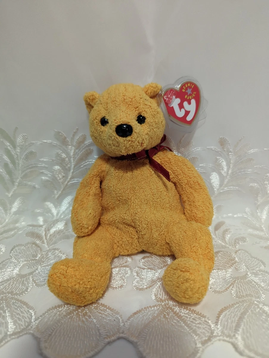 Ty Beanie Baby Poopsie The Yellow Bear 6in Vintage Retired