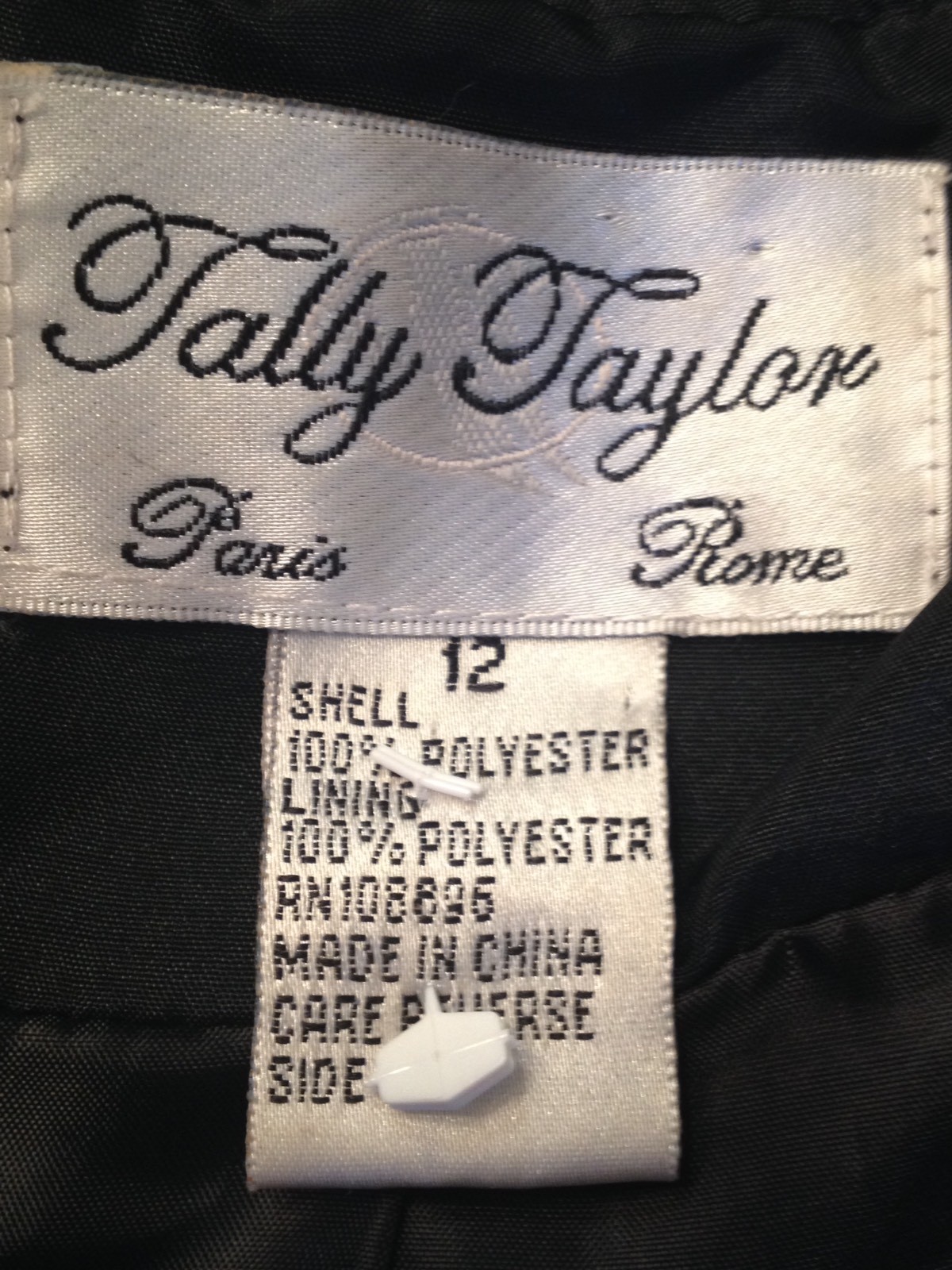 TALLY TAYLOR PARIS ROME CRINKLE BLACK TWO PIECE SKIRT SET-SIZE12-STUNNING STYLE!