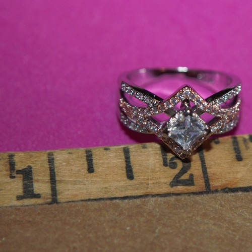 fashion topaz Cz ring gemstone silver jewelry elegant Engagement Evening 5.5 8 - Picture 5 of 19