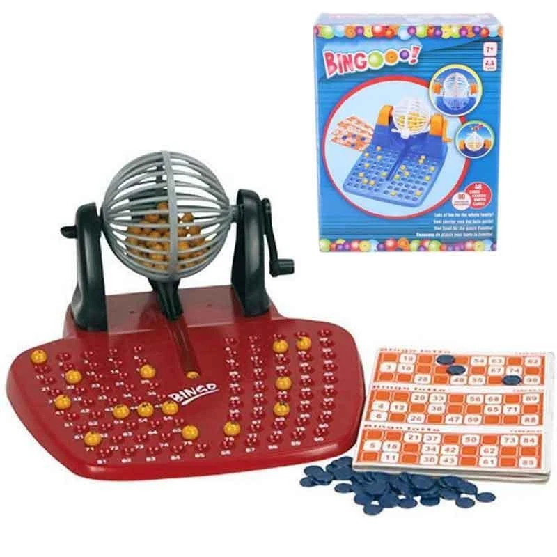 Bingooo Bingo Spiel Set Bingotrommel Bingo-Mühle Lotto Trommel Tombola Auslosung