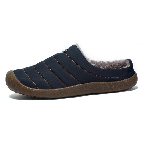 Men's Winter Fur Slippers - Warm Indoor Outdoor Slip-On House Shoes UK - Picture 6 of 22