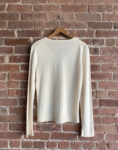Calvin Klein Collection Men's Sweater Silk/Cashmere Ivory Sz XS - Picture 5 of 9