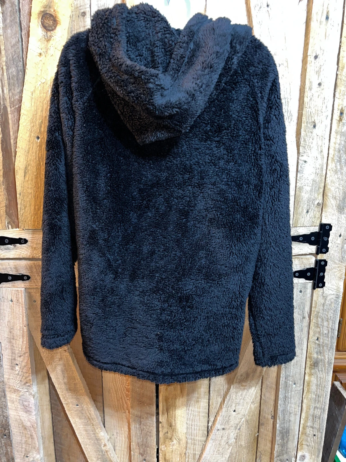 UNDERCOVER Felpa con cappuccio Sherpa rosa 1 4 cerniera nera