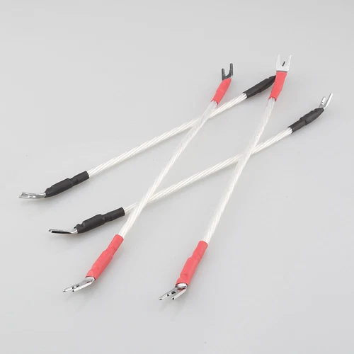 4 Pcs Silver Plated OCC HIFI Speaker Jumper Cable Bridge Banana Y Spade Plug - Picture 8 of 8