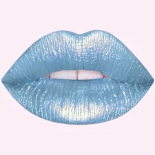 LIME CRIME METALLIC VELVETINES MERMAID'S GROTTO ROBIN'S EGG+GOLD SHEEN LIPSTICK
