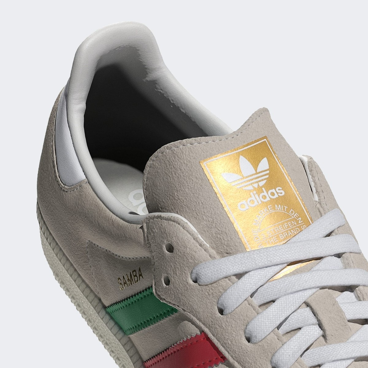 Adidas Samba OG Shoes Original Sneakers Crystal White/Green