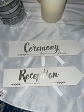 New Wedding Table Direction Arrow Signs Set Of 2 Reception. Ceremony. I