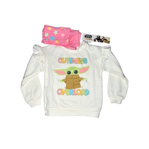 Star Wars Disney Toddler Girls Baby Yoda Top and Knit Leggings Set NWT SZ 4T - Picture 2 of 7