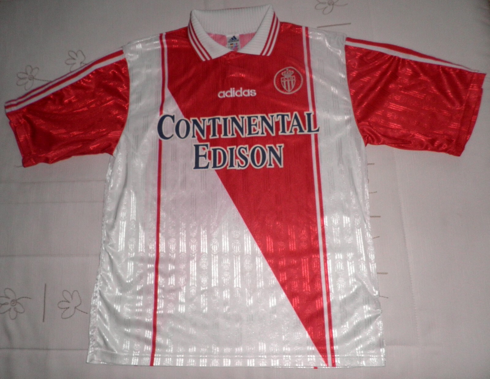 AS MONACO camiseta Adidas 1997 1998 maillot shirt jersey Continental Edison AS MONACO camiseta Adidas 1997 1998 maillot shirt jersey Continental Edison