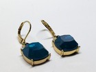 Blue Stone Earrings Beautiful Vintage Joan Rivers Designer Leverback