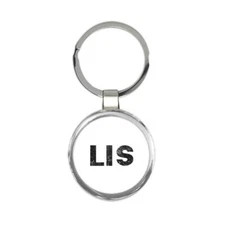 Portugal Humberto Delgado Airport Lisboa LIS : Gift Round Keychain Airline