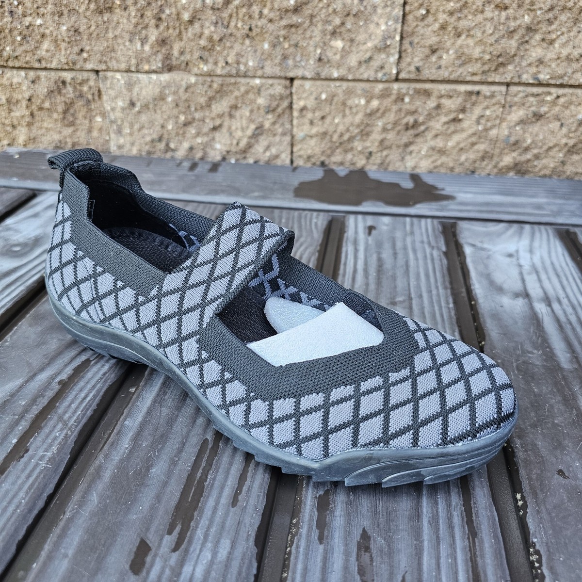 Bernie Mev- RIGGED CHARM X- Slip On Flats- Black/Grey-