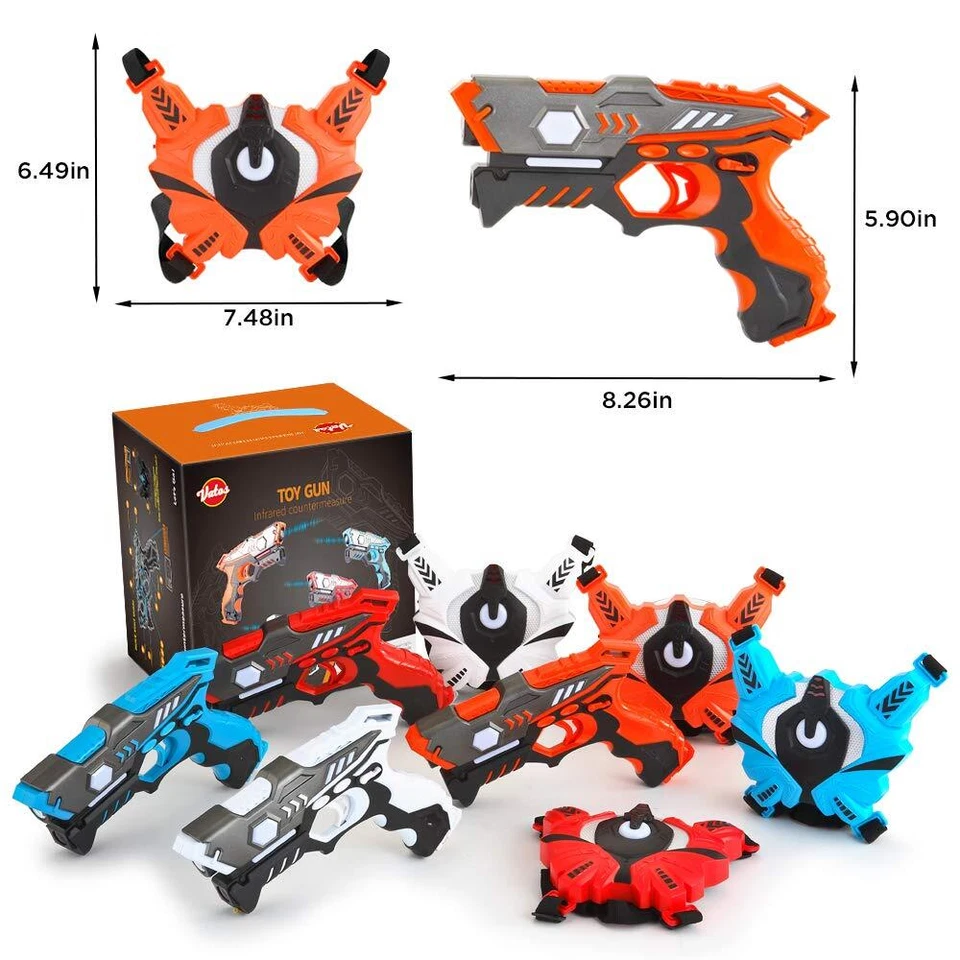 VATOS Infrarot Laser Tag Set 4 Active Infrarot-Pistole & Westen Kinder-Spielzeug - Bild 2 von 4