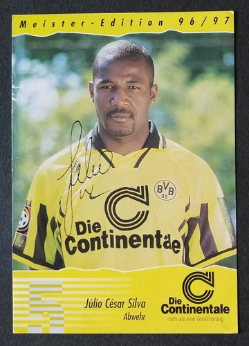 2236 Julio Cesar Silva Borussia Dortmund 1996/97 Autogrammkarte Druck signiert
