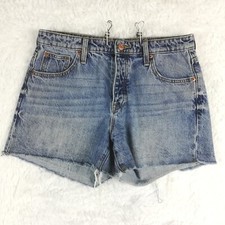 Gap Womens Shorts Vintage Cut-Off Denim Blue Winking Eye Medium Indigo 6
