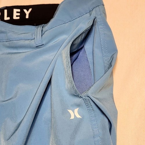 Pantalones Cortos Hurley Híbridos de Secado Rápido Frente 4 Vías Elastizados Para Hombre Rendimiento Azul 38 - Imagen 6 de 11