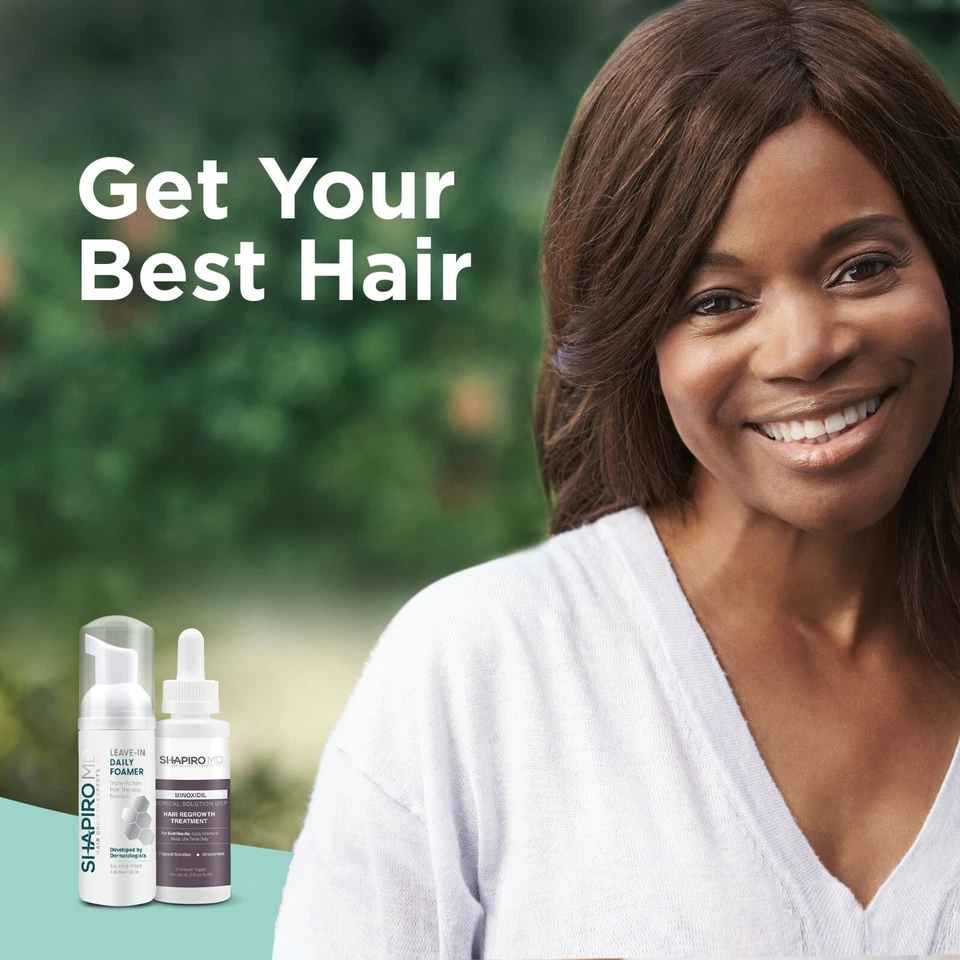 Women's Hair Regrowth Set: 2% Minoxidil for Hair Growth, Hair Loss Daily Foam - Image 2 of 4