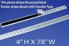 Rocker Strobe Faded Stripes Vinyl Decals Set of 2 Graphic Car Truck Body Side