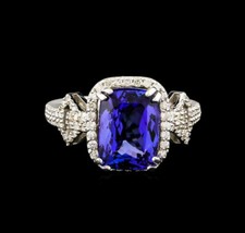 Wonderful Brilliant Cut Royal Blue Lab Created Sapphire Prong Style Women's Ring