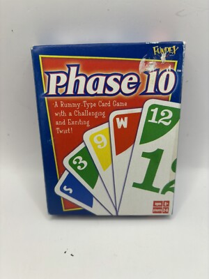 Phase 10 Rummy Type Card Game Complete Fundex 2001 Family Fun Game