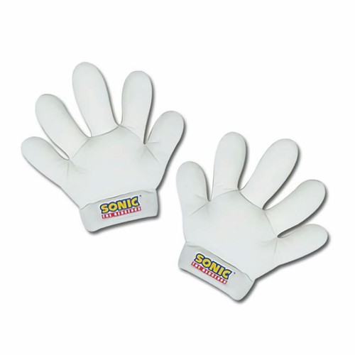 Sonic The Hedgehog Sonic/Tails White Plush Cosplay Gloves - 第 1/1 張圖片