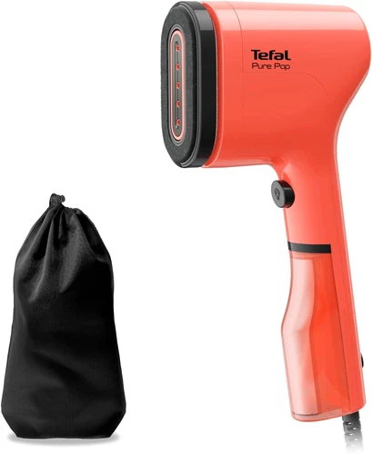 Tefal Pure Pop Slim Handheld Clothes Steamer Travel Iron Garment Steamer Red