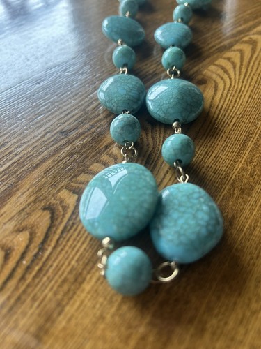 Joan Rivers Classics Collection Necklace Fashion Jewelry Turquoise Stone - Picture 9 of 10