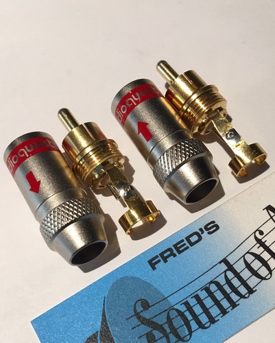 AudioQuest RCA Solder Type Plug Connector Qty 2 AQ  - Picture 4 of 8