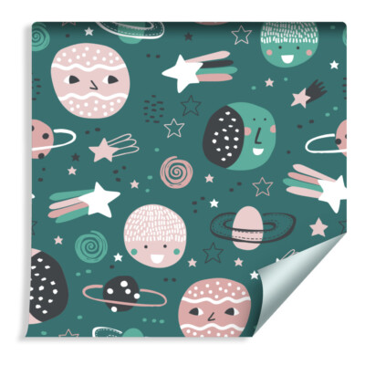 10m TAPETE SELBSTKLEBEND Kinderzimmer Planet Stern Asteroid XXL 880