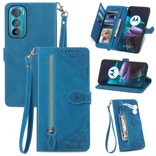 Magnetic Zipper Wallet Case Cover For Moto G Stylus 5G 2025/ Edge (2025)/G 2025 - Picture 11 of 45
