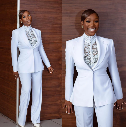 Spring White Fashion Women Pants Suits 