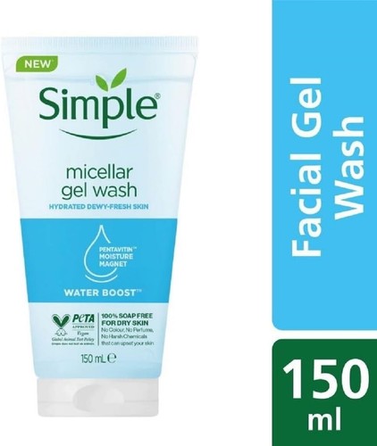Simple Water Boost Micellar Gel Facial Wash, 5 Oz (150 ML) free shipping world - Picture 9 of 10
