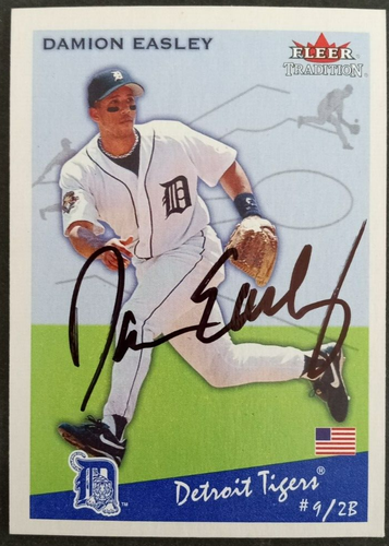 2002 Fleer SIGNED: Damion Easley, TIGERS #365
