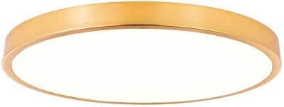 SOTTAE 9 Inch Low Profile LED Flush GOLD Ceiling Light round 9W open box  A11