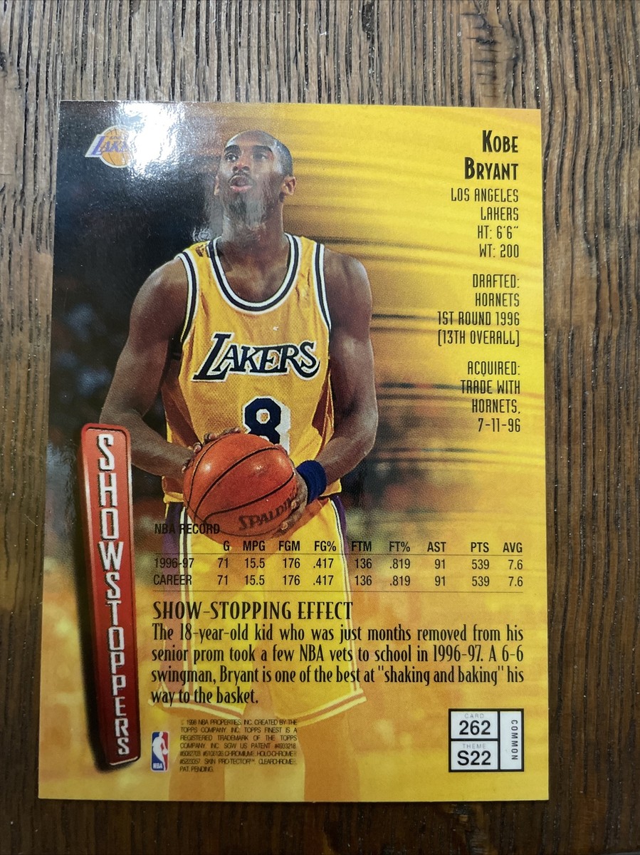 1997-98 Topps Finest Basketball Kobe Bryant Showstoppers