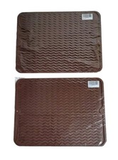 2 Pack Silicone Dish Drying Mat Non-Slip Easy Clean Size 16" 12" Color Coffee