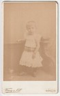 Portrait of Victorian German Boy In Tutu Dress c1880s Antique CDV Photo