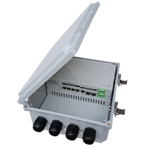 Inscape Data Managed L2+ PoE+ Switch W/ Pwr Sply Outdoor Box LPS3400ATMP-400-T1