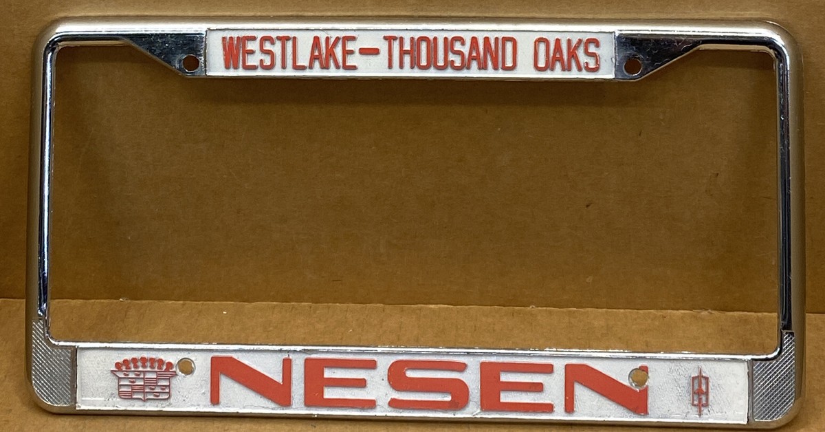RARE CADILLAC-OLDSMOBILE “NESEN“( THOUSAND OAKS CA.) CAR LICENSE
