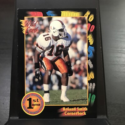 Roland Smith 1991 Wild Card Draft #12 Miami Hurricanes FOOTBALL | eBay