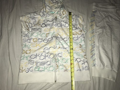 Ecko Red Jacket & Pants White All Over Print Top Size Large Bottoms - Picture 4 of 12